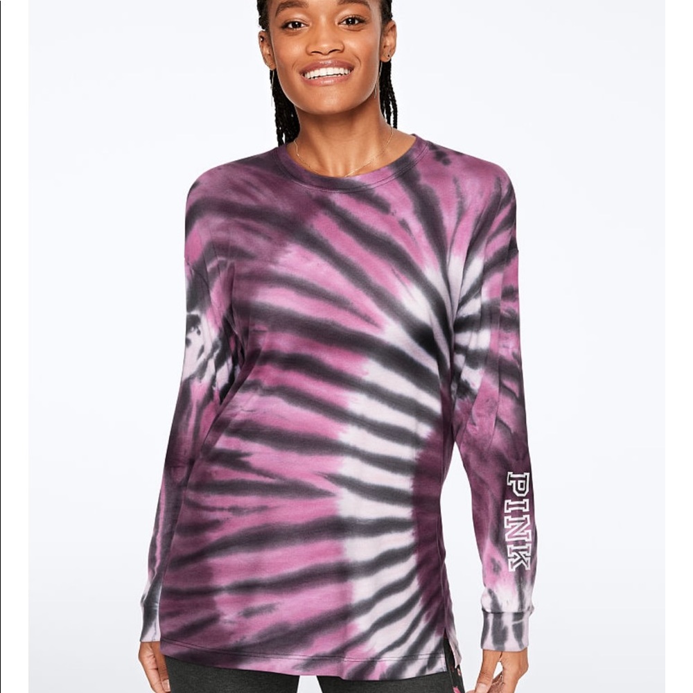 PINK CAMPUS LONG SLEEVE CREW